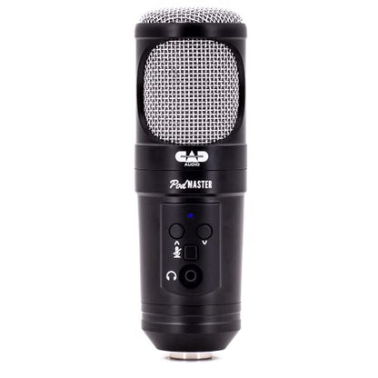 CAD PM1300 PodMaster™ SuperD usb Professional Broadcast / Podcasting Microphone with SuperD VOG Dynamic Capsule, supplied with Broadcast Boom Mic Stand, Black - style: PodMaster SuperD USB