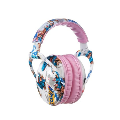 Kids Ear Protection Safety Ear Muffs, NRR 25dB Noise Reduction Children Earmuffs, Hearing Protectors for Sleeping, Studying, Airplane, Concerts, Fireworks-Dinosaur with Pink Band - color: Pink Band Dinosaur