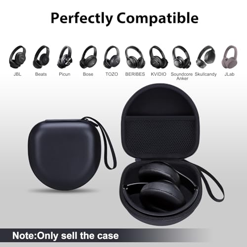 Headphone Case Compatible with JBL/Beats/BERIBES/Jlab/Picun/TOZO/KVIDIO/Soundcore Anker/Skullcandy Noise Cancelling Over-Ear Headphones, Pearl Black - color: Pearl Black