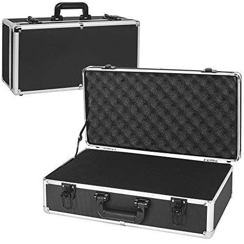 20 Inch Hard Carrying Case | Ideal for Wireless Mic System Storage & Camera Gear Transportation, Aluminum Alloy Sturdy Build, Customizable Pre-Diced Foam - size: Inner：19.6''X 9.6''X 5.6''
