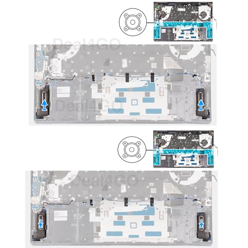 Deal4GO Internal Speaker Assembly 93P95 093P95 023.400NJ.0001 Replacement for Dell Inspiron 16 7610 Thin Laptop, Black