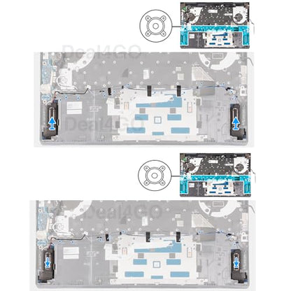 Deal4GO Internal Speaker Assembly 93P95 093P95 023.400NJ.0001 Replacement for Dell Inspiron 16 7610 Thin Laptop, Black