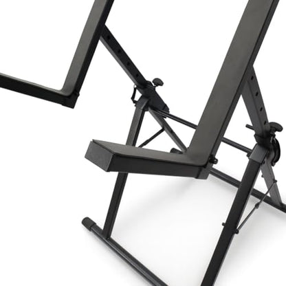 GRIFFIN Guitar Amplifier Stand (Stage-FramePRO Series) – Low Profile Audio Amp Tilt Back Adjustment – Combo PA Speaker Karaoke Monitor Holder – Speaker Cabinet Studio Equipment Platform Riser