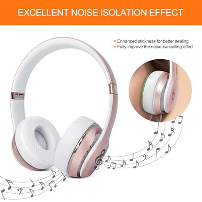 Replacement Ear Pads for Beats Solo 3 - Cooling Earpad Cushions for Solo 2 | Solo On-Ear Headphones Covers with Strong Adhesive Memory Foam (White) - color: White Cooling