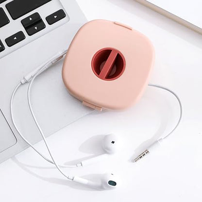 Charging Cable Winder Portable Retractable - color: Pink