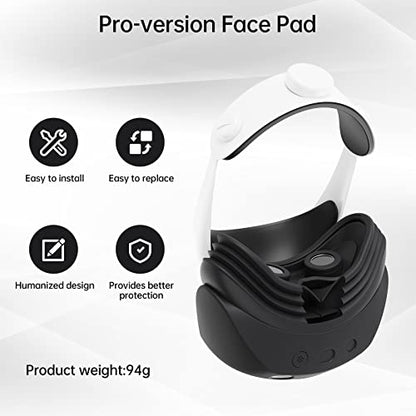 ps vr2 accessories Compatible for Playstation VR2 Face Cover with VR Shell Protective Cover， Face Cushion Cover, Controller Thumb Grips, Cable Bundling Strap - color: PSVR Protect shell