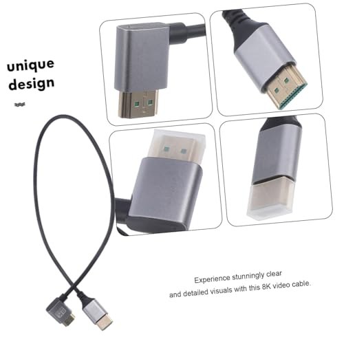 Right Angle Male to Male Video Cable 8k Compatibility for Tvs Computers Projectors and Home Theater