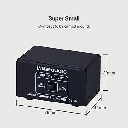Audio Switcher 3.5mm 2 in 1 Out/1 in 2 Out A/B Switch Stereo Audio Splitter Box with No Distortion 3.5mm Jack for Switching Between Computer Speakers and Headphones - size: 3.5mm jack