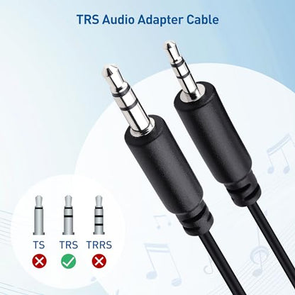 Cable Matters Combo-Pack TRS 2.5 mm and 3.5 mm Headphone Adapter Kit | 4 Inches, 1x 2.5mm to 3.5mm Converter and 1x 3.5mm to 2.5mm Converter, Black