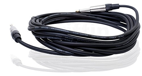 Fat Toad 20ft Instrument Cables (ShieldedPRO X Series) 24 Pack – 1/4 Inch Gold Straight-End Guitar Cords – 24 AWG Wires for Amp, Bass, Keyboard, Studio Use - size: 24 Pack