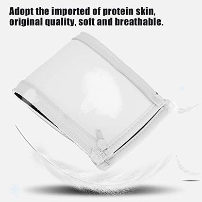 Semme Replacement Headset Earphone Cushion Headband Pad Cover for Iron M50 Soft Protein Skin Zippered Design for Noise Reduction Slip Comfort (White) - color: White