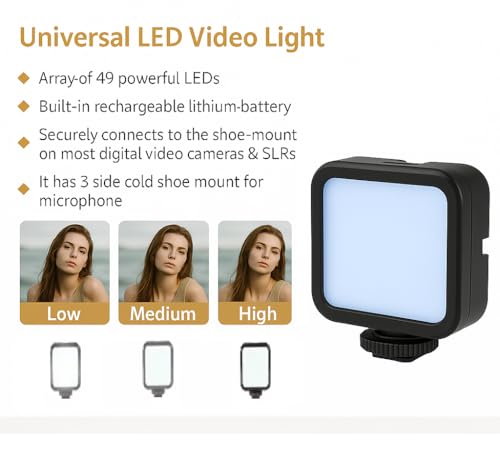 Professional Streaming Setup with LED Light, Microphone, Tripod Stand, Handheld, Universal Mount for Smartphone