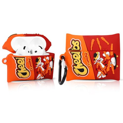 Cute Case for AirPods 4th Generation, for AirPods 4 Wireless Earbuds, XMBYGY Silicone Cartoon Charging Case Shockproof Protective Headphones Cover with Carabiner for Man Woman Teen - color: Chet