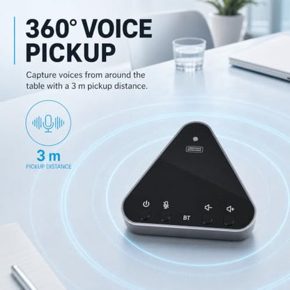 Conference Speaker and Microphone, Bluetooth Speakerphone with 360° Voice Pickup, USB-C Plug & Play, Compatible with Leading Platforms for Personal Workspaces - style: 6