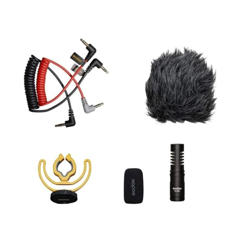 GODOX VD-Mic 8cm Compact Directional Shotgun Microphone (Black) | Extended Frequency Response, And Durable, Sound Pick-up, Complete Accessories, Universal Compatibility, High, Sensitivity