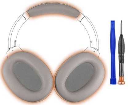 SOULWIT Replacement Kit for Sony WH-1000XM2 (WH1000XM2) & MDR-1000X (MDR1000X) Headphones, Ear Pads Cushions + Headband Replacement Headstrap Pad Repair Part - Gold - color: Gold