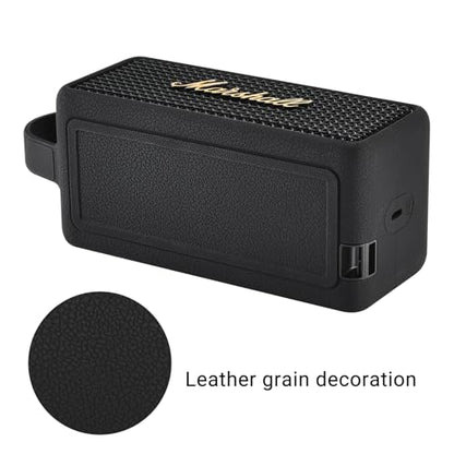 Silicone Case for Marshall EMBERTON III Portable Bluetooth Speaker,Soft Silicone Protective Case Compatible with Marshall EMBERTON III Portable Bluetooth Speaker (Black) - color: Black