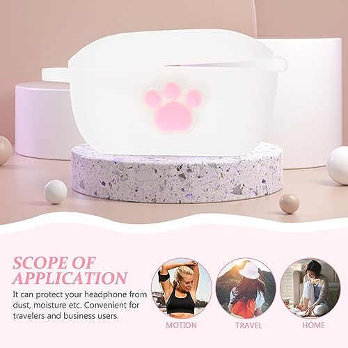 STOBOK Headphone Case Cover Silicone Earphone Protector Compatible Wave Non- Grip Soft Flexible Design for Earbuds Charging Case