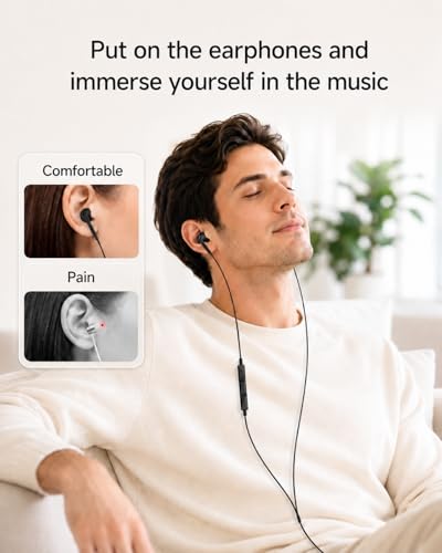 [Apple MFi Certified] USB C Headphones Wired for iPhone 17 16 15, 2 Pack | 5-Year Warranty; Built-In DAC Delivers Deep Bass; Mic and Remote for Calls and Gaming; Black USB-C Earphones for Travel. - color: C-black