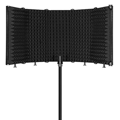 Foldable Adjustable Portable Sound Absorbing Vocal Recording Panel Microphone For Creating Recordings In Various Situations Made Of ABS And Foam With 331mm Height