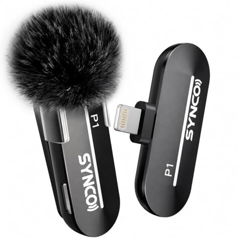 SYNCO Wireless Lavalier Microphone for iPhone, P1XL Professional Lapel Mic for Tiktok, YouTube, Streaming, Vlog Video Recording, Wireless Microphone for iPhone 14/13/12/11/SE... - style: 1 Mic for Lightning