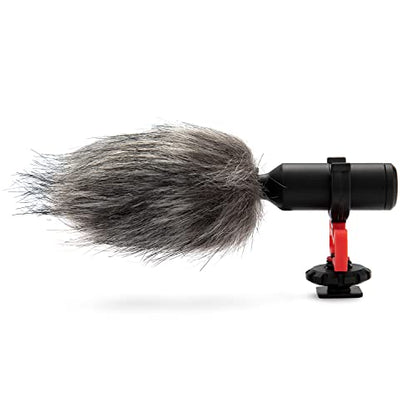Condenser Camera Microphone – Compact, Straight Facing Professional On Camera Cardioid Mic - for Sony, Panasonic, Canon, Nikon, Fuji, Olympus Cameras