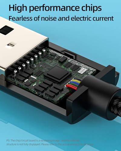 zoyuzan USB Adapter 3.5mm Audio Jack Converter Cable for Headphone PC Car Microphone External Headset DAC TRS Port Stereo PS4 Cord Dongle Interface Speaker Computer Plug Digital Laptop Splitter