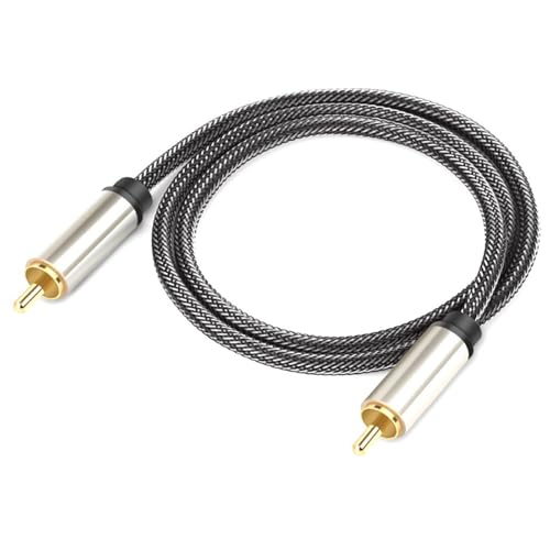 Subwoofer Cable Digital Coaxial Cable 1 to 1 Video Cable for Home Theater Sound - color: 1.5m