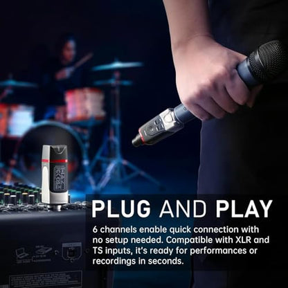 Xvive U35D Wireless Microphone System 5.8GHz (2 Transmitter and 2 Receiver) - color: U35D