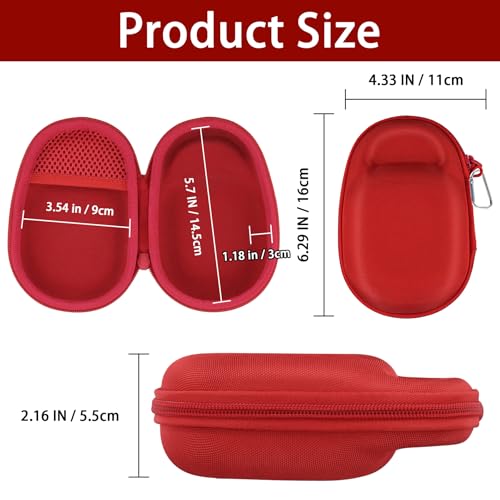 Aenllosi Hard Case for JBL Clip 5 Speaker, Red | EVA case construction, Water-resistant design, Dust-resistant design, Protective case only - color: Red