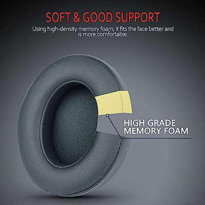 Replacement Ear Pads for Beats Studio 3 & Studio 2, Upgraded Beats Studio 3 Replacement Parts and Beats Headphones Accessories, Compatible with B0500 B0501 Wired/Wireless Models, Grey - color: Grey