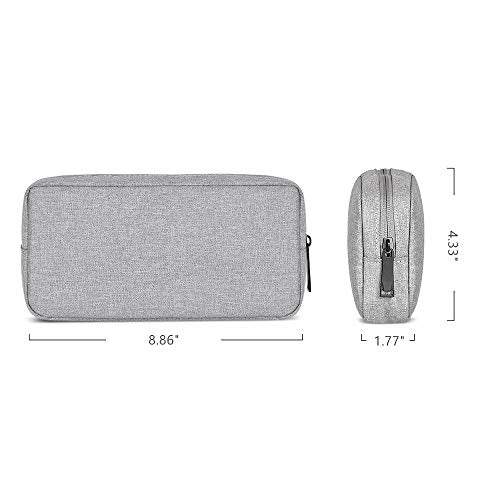 Universal Electronics/Accessories Soft Carrying Case Bag, Durable & Light-weight,Suitable for Out-going, Business, Travel and Cosmetics Kit (Big-Gray) - color: Big-Gray