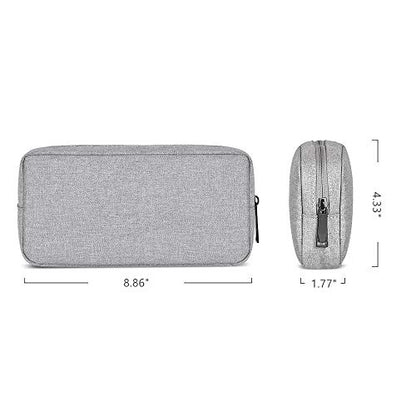 Universal Electronics/Accessories Soft Carrying Case Bag, Durable & Light-weight,Suitable for Out-going, Business, Travel and Cosmetics Kit (Big-Gray) - color: Big-Gray