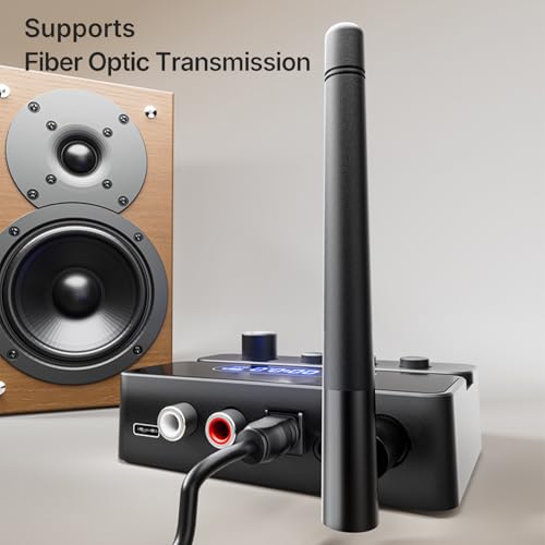 Eujgoov Bluetooth 5.3 Transmitter and Receiver Low Latency Wireless Audio Adapter for Speaker Music Streaming Stereo System
