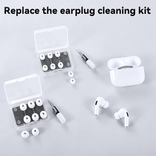 Lukvcoe 4 Pairs Silicone Replacement Ear Tips for AirPods Pro 3 (2025), XS Size Earbud Tips with Cleaner Pen & Storage Box, Compatible with AirPods Pro 3rd Gen - (White/XS) - size: White/XS