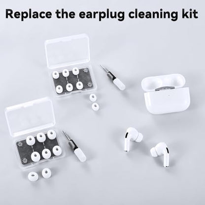 Lukvcoe 4 Pairs Silicone Replacement Ear Tips for AirPods Pro 3 (2025), XS Size Earbud Tips with Cleaner Pen & Storage Box, Compatible with AirPods Pro 3rd Gen - (White/XS) - size: White/XS