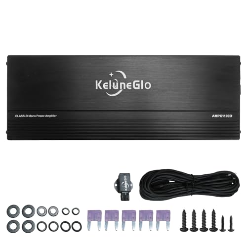 KG AMPX1100D Class D Car Amplifier, 4 Ohm,MAX 3000W,1 Channel,Powerful Bass, Specifically Built for Car Audio System Upgrade - size: 3000W Monoblock