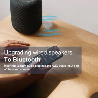Bluetooth 5.3 Transmitter Receiver, Dual Link 3.5mm Aux Audio Adapter