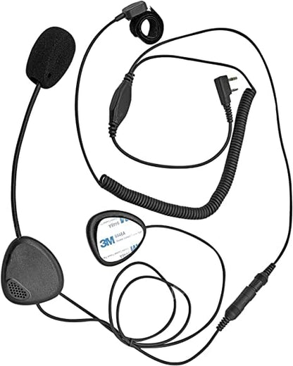2 Pin Walkie Talkie Helmet Earpiece Kit Open Full Face Motorcycle Helmet Headset with Finger PTT Mic Push to Talk for Baofeng UV-5R UV-82 UV-82hp BF-888s ar-152 Kenwood Two Way Radio (Triangle)