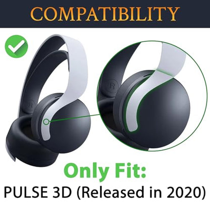 SOULWIT Earpads for Sony PS5 Pulse 3D Wireless Headset, Cooling Gel Replacement Ear Pad Cushions with Noise Isolation Foam - Burgundy - color: Burgundy