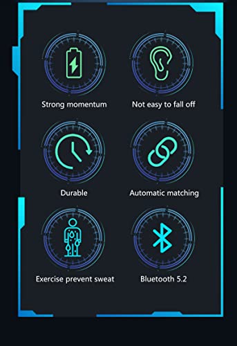 Wireless Gaming Earbuds,Bluetooth 5.2 Gaming Earbuds,Wireless Earbuds 50ms Ultra-Low Latency,Waterproof Earbuds Wireless Bluetooth Earbuds with Compact Charging Case