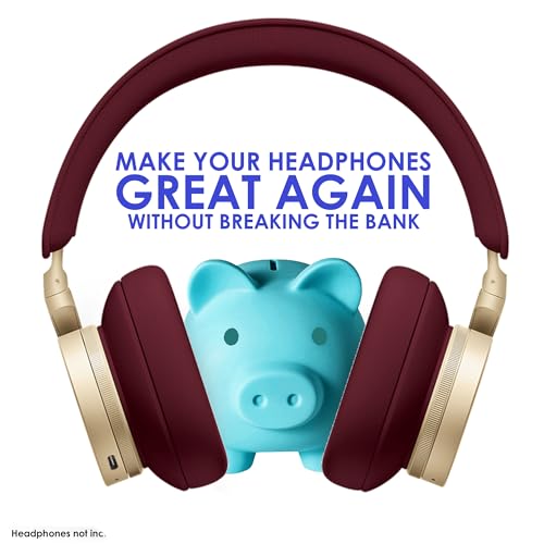 AHG Accessory House Global Upgraded Replacement Beoplay h95 Ear Pads Cushions Compatible with Bang & Olufsen Beoplay H95 Headphones (Lunar Red). Sheepskin Leather/High-Density Foam/Strong Magnet - color: Lunar Red