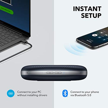 Anker PowerConf Speakerphone, Zoom Certified Conference Speaker with 6 Mics - color: Blue