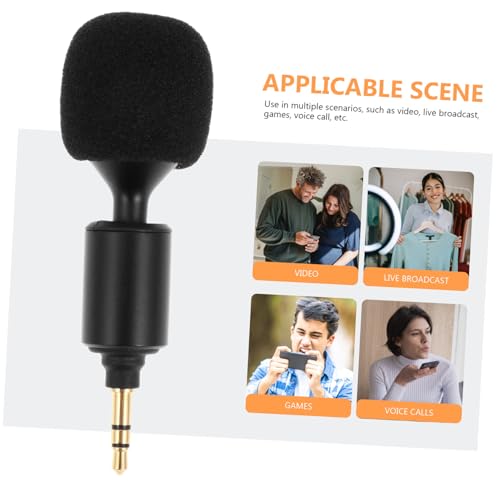Bendable Live Streaming Microphone with 3.5mm Plug, Stereo PC and Laptop Recording Mic for Mobile Phones and Tablets, Compact Desktop Audio Accessory for Online Broadcasts