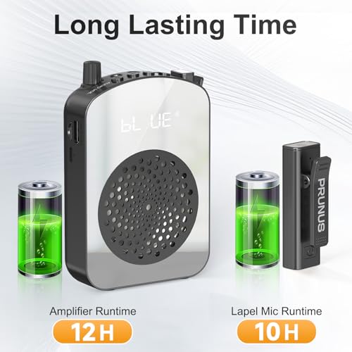 PRUNUS A10 Voice Amplifier Wireless with Lavalier Microphone - color: Black