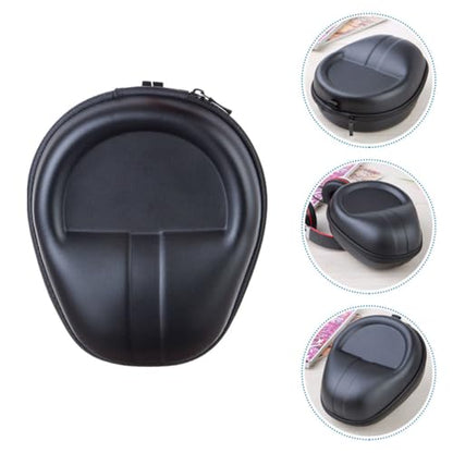 Ipetboom Protective Headset Bag Large Eva Carrying Case with Hard Shell for Over-Ear Headphones Travel Storage Black