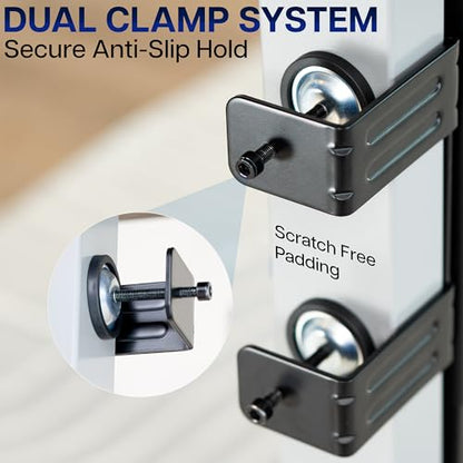 VIVO Adjustable Clamp-on Desk Leg PC Mount, Under Desk PC Mount, Computer Case CPU Holder with Tool-Free Installation, Black, MOUNT-PC01C - size: Mid