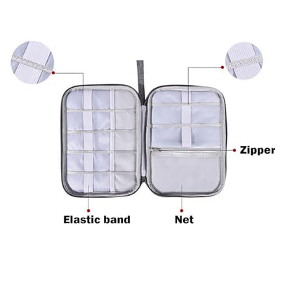 Organizer Case Small Electronic Devices USB Charger Accessories Mouse Phone Cable SD Power Bank Earphone - color: Medium-Purple
