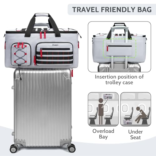 DJ Cable Bag with Detachable Dividers for Equipment and Music Gear, Grey | Laptop and Microphone Pocket, Versatile Carrying with Shoulder Strap, Durable Fabric, for Musicians and Audio Professionals - color: Grey