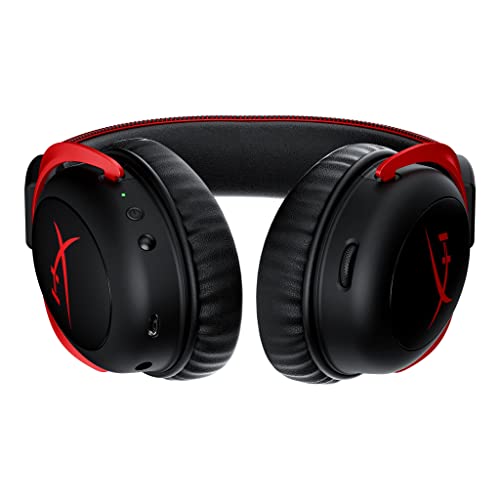 HyperX Cloud II Wireless - PC, PS5, PS4용 게이밍 헤드셋, 최대 30시간 지속되는 배터리, DTS 헤드폰: X 공간 오디오, 메모리 폼, 마이크 모니터링 기능이 있는 탈착식 노이즈 캔슬링 마이크 - size: Wireless, style: 무선